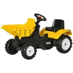 Aosom Manual Control Excavator Toy Car, Ride-On No Power Digger with Bucket, for Ages 3-6, Yellow - Image 11
