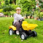 Aosom Manual Control Excavator Toy Car, Ride-On No Power Digger with Bucket, for Ages 3-6, Yellow - Image 10