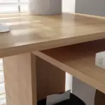 HOMCOM Maple L-Shaped Desk 360 Degree Rotating Corner Computer Desk with Storage Shelves - Image 7