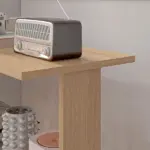 HOMCOM Maple L-Shaped Desk 360 Degree Rotating Corner Computer Desk with Storage Shelves - Image 8