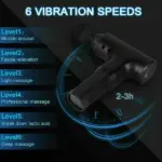 Percussion Massage Gun with 6 Speeds and 4 Massage Heads - Image 5