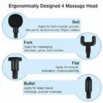 Percussion Massage Gun with 6 Speeds and 4 Massage Heads - Image 6