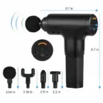 Percussion Massage Gun with 6 Speeds and 4 Massage Heads - Image 11