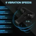 Percussion Massage Gun with 6 Speeds and 4 Massage Heads - Image 19