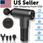 Percussion Massage Gun with 6 Speeds and 4 Massage Heads