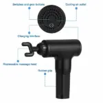 Percussion Massage Gun with 6 Speeds and 4 Massage Heads - Image 2