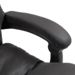 Massage Office Chair with Heat Function, Computer Desk Chair with Footrest Swivel Wheels, Black - Image 8