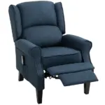 HOMCOM Massage Sofa Chair with Heat, Massage Recliner Chair with Remote Controller, Side Pocket, Blue - Image 11