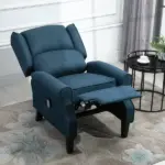 HOMCOM Massage Sofa Chair with Heat, Massage Recliner Chair with Remote Controller, Side Pocket, Blue - Image 10