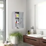 Medicine Cabinet Lockable 12"x20", Stainless Steel, 3 Tier with Shelves for Bathroom Storage - Image 2