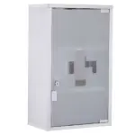 Medicine Cabinet Lockable 12"x20", Stainless Steel, 3 Tier with Shelves for Bathroom Storage