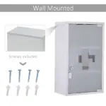 Medicine Cabinet Lockable 12"x20", Stainless Steel, 3 Tier with Shelves for Bathroom Storage - Image 5
