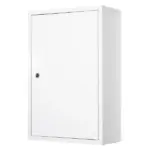 Medicine Cabinet Steel Wall Mount 24x16 3-Tier Storage Lockable White - Image 13