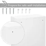 Medicine Cabinet Steel Wall Mount 24x16 3-Tier Storage Lockable White - Image 7