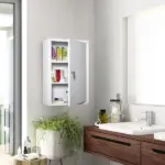 Medicine Cabinet Steel Wall Mount 24x16 3-Tier Storage Lockable White - Image 8