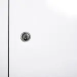 Medicine Cabinet Steel Wall Mount 24x16 3-Tier Storage Lockable White - Image 9