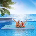 HOMCOM Mega Floating Water Mat, 10' x 5' 3-Layer Pool Float Raft for Lake and Ocean, Portable Foam Construction - Image 2