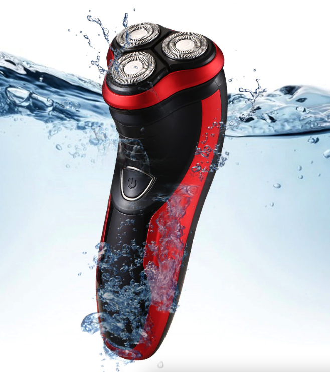 Waterproof Rotary Electric Shaver with Pop Up Trimmer for Wet and Dry Use