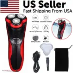 Waterproof Rotary Electric Shaver with Pop Up Trimmer for Wet and Dry Use