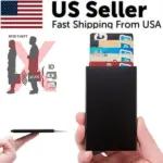 RFID Blocking Slim Stainless Steel Card Holder Wallet