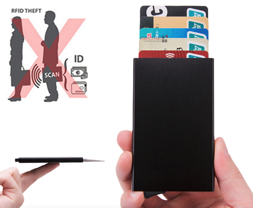 RFID Blocking Slim Stainless Steel Card Holder Wallet
