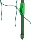Outsunny Metal Arch Garden Trellis for Climbing Plants, A-Frame with Net, 57"x66"x81", Green Outdoor Decor - Image 8