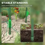 Metal Arch Trellis for Climbing Plants A-Frame with Net Outdoor Garden Green 17 x 72 x 72 - Image 7