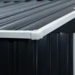 Outsunny Metal Garden Shed 7 x 4 Dark Gray Spacious Outdoor Storage Organizer with Ventilation for Backyard - Image 9