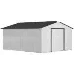 Outsunny Metal Garden Shed White Storage Utility Double Locking Doors for Bike Yard Tools - Image 12