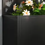 Metal Planter Box Raised Garden Bed with Decorative Privacy Screen, Wall-mounted or Freestanding, 24" x 9.1" x 44.5" - Image 9