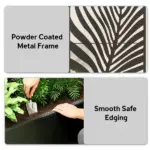 Metal Planter Box with Trellis, Raised Garden Bed with Trellis Large Leaf Cut-Out Privacy Screen for Climbing Plants - Image 6