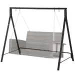 Outsunny Metal Porch Swing Stand 528 lb Capacity for Backyard Patio and Lawn Black - Image 13