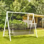 Metal Porch Swing Stand with 528 lb Capacity, White - Image 2