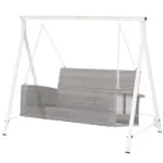 Metal Porch Swing Stand with 528 lb Capacity, White - Image 12