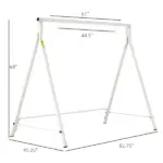 Metal Porch Swing Stand with 528 lb Capacity, White - Image 3