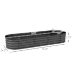 Metal Raised Garden Bed Kit 6.4ft Dark Gray Galvanized Planter Box for Home Gardening - Image 3