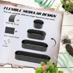 Metal Raised Garden Bed Kit 6.4ft Dark Gray Galvanized Planter Box for Home Gardening - Image 4