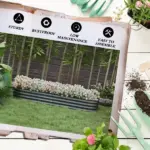 Metal Raised Garden Bed Kit 6.4ft Dark Gray Galvanized Planter Box for Home Gardening - Image 7