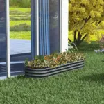 Metal Raised Garden Bed Kit 6.4ft Dark Gray Galvanized Planter Box for Home Gardening - Image 10