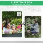 Outsunny Metal Raised Garden Bed Planter Box 40" x 12" x 32" Dark Grey Durable Outdoor Gardening Solution - Image 7