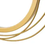 HOMCOM Metal Wall Art Modern Mirror Decor Home Hanging Wall Sculptures for Living Room Bedroom Dining Room Gold - Image 8
