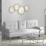 HOMCOM Metal Wall Art Modern Mirror Decor Home Hanging Wall Sculptures for Living Room Bedroom Dining Room Gold - Image 9
