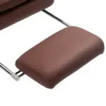 Microfibre Massage Office Chair, Heated Reclining Chair with Footrest, Double-tier Padding, Swivel Wheels, Coffee - Image 8