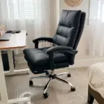 Vinsetto Microfibre Massage Office Chair, Heated Reclining Chair with Footrest, Double-tier Padding, Swivel Wheels, Dark Gray - Image 13