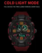 Mens 5ATM Dual Display Sports Watch with Stopwatch and Alarm - Image 9