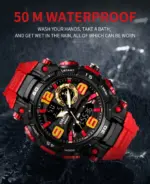 Mens 5ATM Dual Display Sports Watch with Stopwatch and Alarm - Image 10