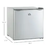 HOMCOM Mini Freezer Countertop, 1.1 Cu.Ft Compact Upright Freezer with Removable Shelves, Reversible Door for Home, Dorm, Apartment and Office, Gray - Image 3