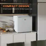 HOMCOM Mini Freezer Countertop, 1.1 Cu.Ft Compact Upright Freezer with Removable Shelves, Reversible Door for Home, Dorm, Apartment and Office, Gray - Image 5