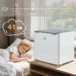 HOMCOM Mini Freezer Countertop, 1.1 Cu.Ft Compact Upright Freezer with Removable Shelves, Reversible Door for Home, Dorm, Apartment and Office, Gray - Image 7