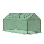 Outsunny 3.9 x 2 x 2 Ft Mini Greenhouse with Roll-Up Windows and PE Cover Green - Image 11